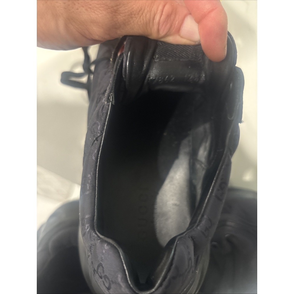 gucci rhyton sneakers Black Monogram Size 12.5 - Picture 13 of 14